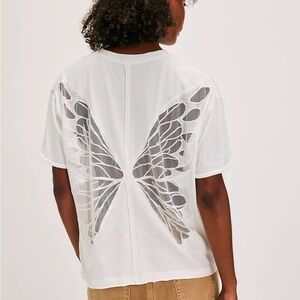 Free People x Tricia Fix White Butterfly Top